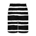thumbnail image 4 of cfhntfmh Mens Big and Tall Shorts Casual Striped Elastic Waisted Summer Beach Shorts Lounge Straight Leg Shorts with Pockets, 4 of 5