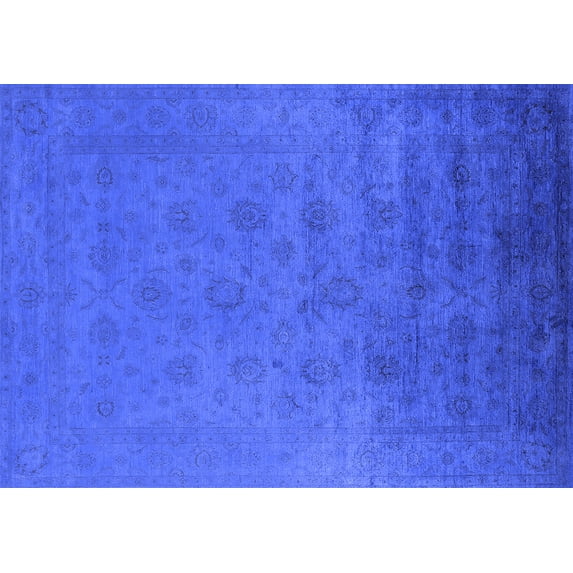 Ahgly Company Indoor Rectangle Persian Blue Bohemian Area Rugs, 7' x 9'
