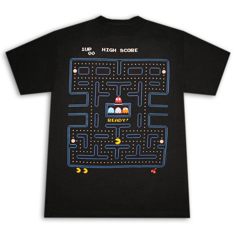 Pac Man Start Game T Shirt Black - Walmart.com