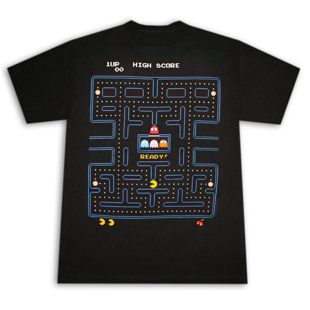 Pac Man Pac Man Start Game T Shirt Black