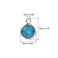 thumbnail image 2 of Crystal Birthstone Charm December Pendant Drop Beads Lake Blue for Jewelry Making, Bracelets, Pack of 10, 2 of 6