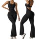 thumbnail image 3 of Mono con efecto scrunched para mujer - Mono sin costuras ajustado para hacer ejercicio, sin mangas y con espalda en V, tallas S-XL, 3 of 6