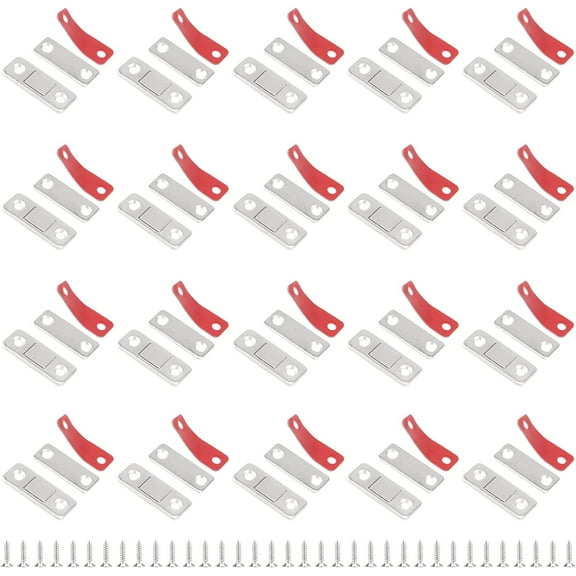 JESOT, Magnetic Adhesive Door Catch Ultra Thin Stainless Steel 20 Set Pack