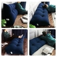 thumbnail image 3 of Rounuo Large Headboard Wedge Reading Pillow Backrest Bed Chairs Back Support for Sitting Up in Bed Large Daybed Bolster Back Rests Cushion Body Positioning Bedrest Corduroy Cover Queen Navy, 3 of 7