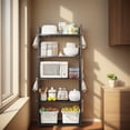 thumbnail image 3 of Qiyester 5 Tier Storage Shelves Adjustable Storage Shelf Heavy Duty Standing Shelf 66 Lbs Capacity for Kitchen Pantry Closet Bathroom Laundry Garage, Black, 3 of 9