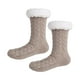thumbnail image 5 of Calcetines térmicos antideslizantes Salvador para interiores de invierno para mujeres Marrón claro Salvador Dali Calentadores de piernas de felpa, 5 of 8