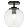 thumbnail image 3 of Henn&Hart 9" Matte Black Metal/Glass Semi Flush Mount, 3 of 6