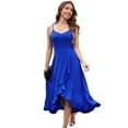 thumbnail image 6 of UoCefik V Neck Formal Wedding Guest Bridesmaid Dresses for Women 2025 Ruffle Sleeves for Cocktail Graduation Modest Dress Blue XXL, 6 of 8