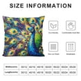 thumbnail image 5 of JRXY  Throw Pillow Covers Watercolor Peacock Art Peacock Pillow Cases Waist Lumbar Cushion Cover Sofa Home Decorative Rectangle White, 5 of 5