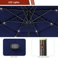 thumbnail image 4 of Sonerlic 10ft LED 3 Tiers Patio Market Umbrella Outdoor with Ventilation for Garden, Deck and Pool,Navy Blue, 4 of 5