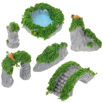 BESTOYARD Resin Rockery Statues Assorted Color for Home and Outdoor Garden Decor