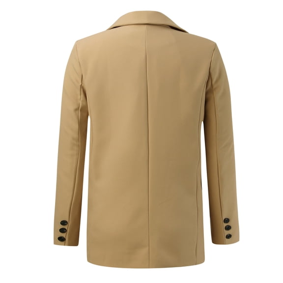 Vedolay Womens Casual Puff Sleeve Single Button Open Front Lapel Office Blazer Jackets,Khaki XXL