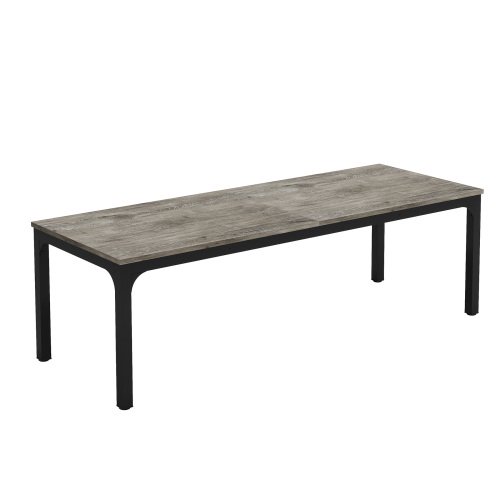 78" Gray & Black Dining Table Large Rectangle Kitchen Dinner Table for 6-8 People Long Modern Dining Room Furniture (Table only)