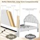 thumbnail image 3 of Cama Queen tapizada en bouclé blanco con cabecera ajustable – Marco bajo, esquinas redondeadas, robusta, fácil montaje – Color Pure white, tamaño QUEEN, 3 of 8
