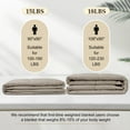 thumbnail image 5 of Weighted Blanket Queen Size, 15 lb Weighted Blanket with Glass Beads for All Season, Machine Washable Heavy Blanket ( Sand, 90 X 90 Inch), 5 of 15
