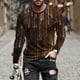 thumbnail image 1 of Blusas y camisas de manga larga con cuello redondo para hombre, blusa informal de manga larga con cuello redondo y estampado., 1 of 5