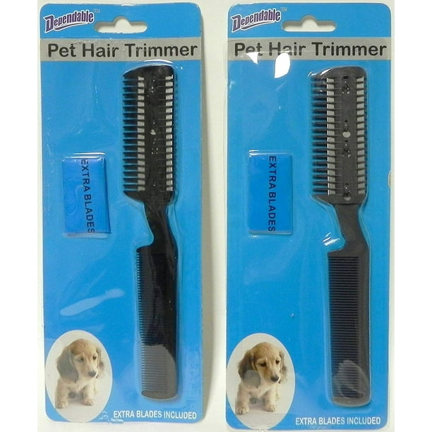 2 Pack Manual Pet Hair Trimmer with Extra Blades and Comb Grooming Dog