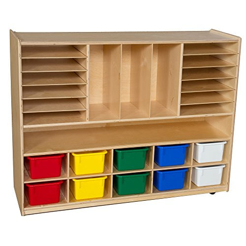 Wood Designs 990202AT Multi-Storage with 10 Assorted Trays