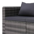 thumbnail image 5 of vidaXL Garden Corner Sofas 2 pcs Grey Poly Rattan, 5 of 5