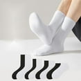 thumbnail image 2 of LYMAYTER Cotton Athletic Socks Men 4PCS Thick Running Socks Breathable Mid-Crew Sweat-Wicking Socks, 2 of 8