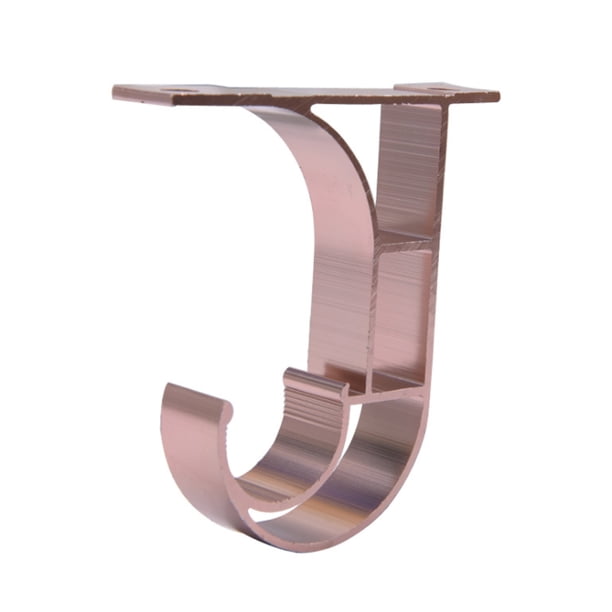 Varilla romana Soporte de aleación de aluminio Accesorios de barra de cortina Montaje superior universal Soporte de varilla gruesa de instalación lateral 2 uds Worallymy JD713617672