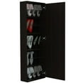 thumbnail image 4 of Tuhome Black Wengue Modern Engineered Wood LETO Mounted Shoe Rack with Mirror, 4 of 12