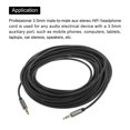 thumbnail image 4 of 3.5mm Auxiliar Cable Macho a Macho Auxiliar Audio Cable HiFi Auriculares Cable 33 Pies Nylon Trenzado para Teléfono Auriculares Altavoz Estéreo, Gris, 4 of 4