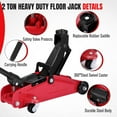 thumbnail image 5 of Luku 2 Ton Hydraulic Floor Jack - Low Profile, Portable, Heavy Duty Steel Car Lift Range 3.35"-13", 5 of 7