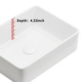 thumbnail image 2 of Bathroom Vessel Sink,Small Sink Above Counter,White Porcelain Ceramic,Bathroom Vanity Sink,Rectangle 02, 2 of 6
