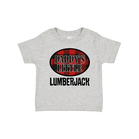 

Inktastic Daddy Little Lumberjack Plaid Boys Toddler T-Shirt
