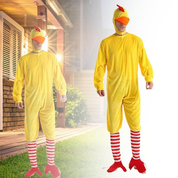 BELOVING Adult Funky Chicken Costume Chicken Jumpsuit for Holiday Masquerade Carnival 122cmx67cmx58cm