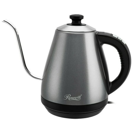 Electric Gooseneck Hot Water Tea Kettle 1L Variable Temperature Control 1000W Stainless (Best Water Temperature For Tea)