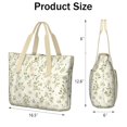 thumbnail image 3 of Tote Bag for Women - Pioneer Floral Pattern Shoulder Bag - Large Utility Work Duffle Bag with Zipper Handbag for Travel, Work, Sprots, 3 of 5