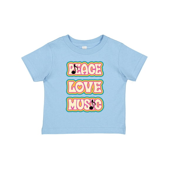Inktastic Peace Love Music Quote Girls Toddler T-Shirt