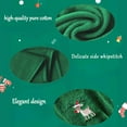 thumbnail image 6 of Beautynvta Christmas Hand Towels, Thick Cotton Linen Christmas Kitchen Towels with Santa Claus Reindeer Wreath Pattern, Christmas Decorative Embroidery Holiday Bath Towels, 6 of 6