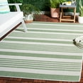 thumbnail image 3 of SAFAVIEH Machine Washable Rug Indoor/Outdoor Bermuda Collection - Bermuda Valentina Striped Indoor/Outdoor Area Rug, Green/Ivory, 5'3" x 7'6", 3 of 12