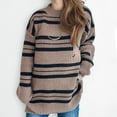 thumbnail image 1 of Styesk Sweaters for Women Pull Col Rond Rayé Confortable Vêtements Chauds Tendance Pull Tricoté Décontracté Polyvalent, 1 of 4