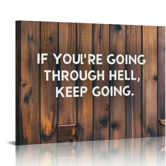 AWERP If You're through , Keep Canvas Print Picture for Sofa Decor Decorative Canvas Wall Art Quotes for Spa Entryway Wall Decoration 12x12 Inch