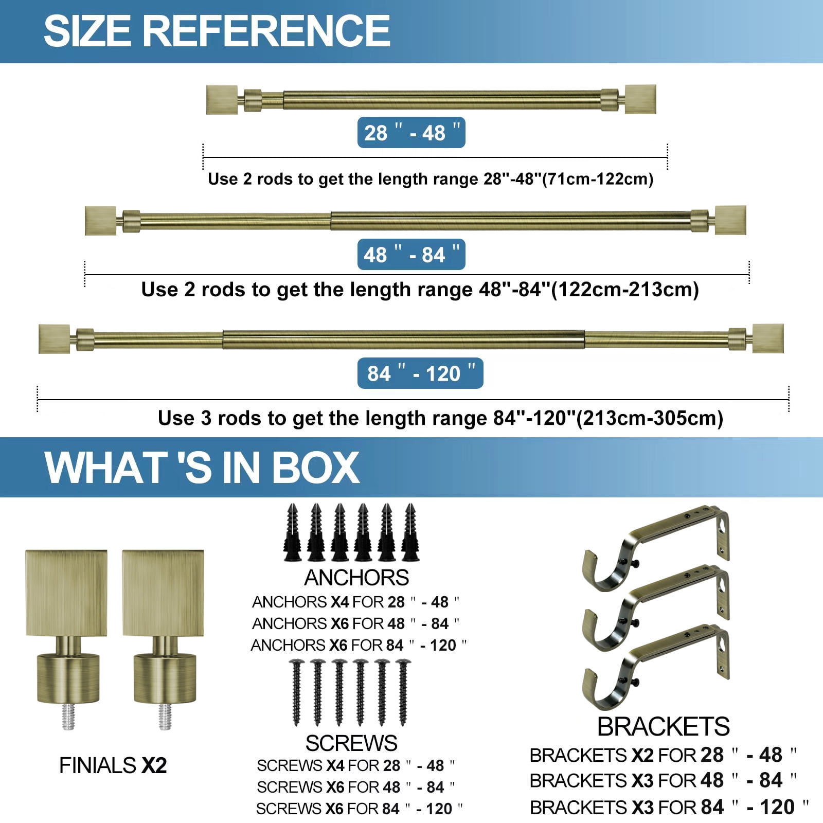 Urbanest Wright Single Curtain Rod Set