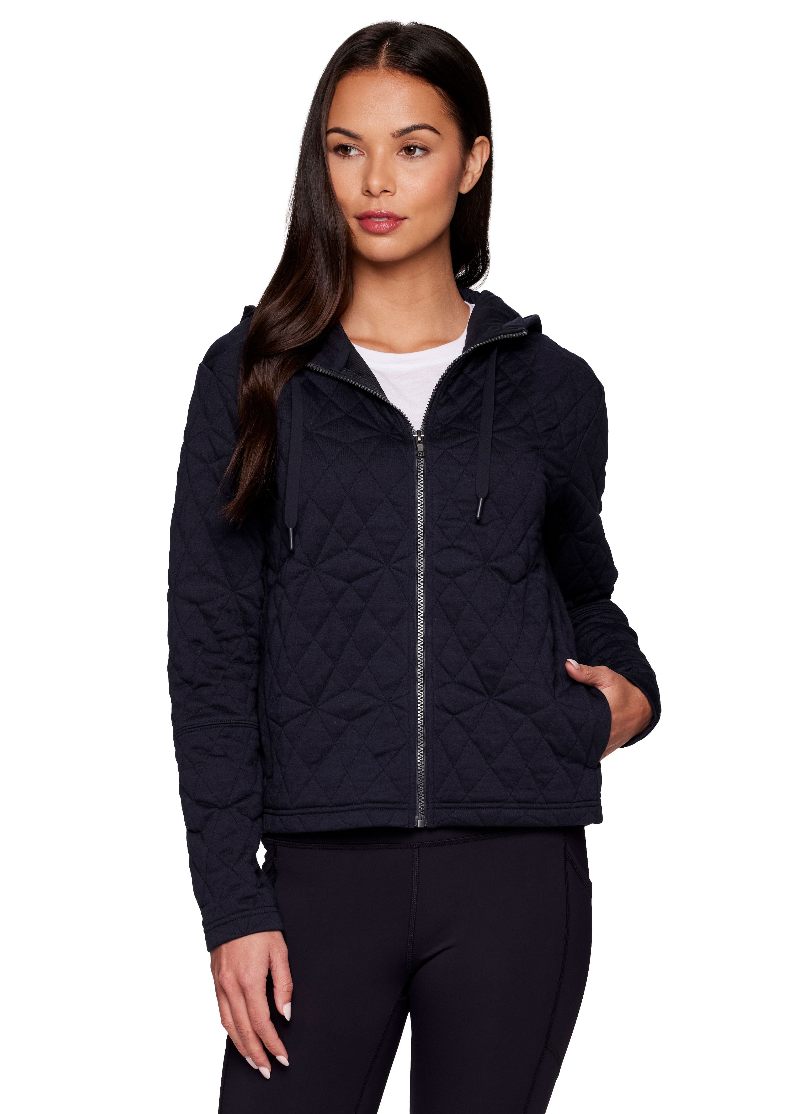 RBX Active Women's Lightweight Quilted Hoodie Jacket with Pockets ...