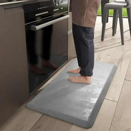 

Color G Anti Fatigue Floor Comfort Mat 3/4 Inch Thick 24 *70 Perfect for Standing Desks Kitchen Sink Stove Dishwasher Countertop Office or Garage Light Grey