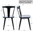 thumbnail image 4 of Duhome Dining Chairs Set of 2 Wood Dining Room Chair Windsor Chair for Kitchen, Farmhouse Chairs Slat Back, Black, 4 of 9