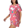 thumbnail image 2 of Bingfone Yoga Unicorn Print Pajamas Sets for Women Soft Short-Sleeved Pjs with Lounge Shorts Two Piece Sleepwear, 2 of 8