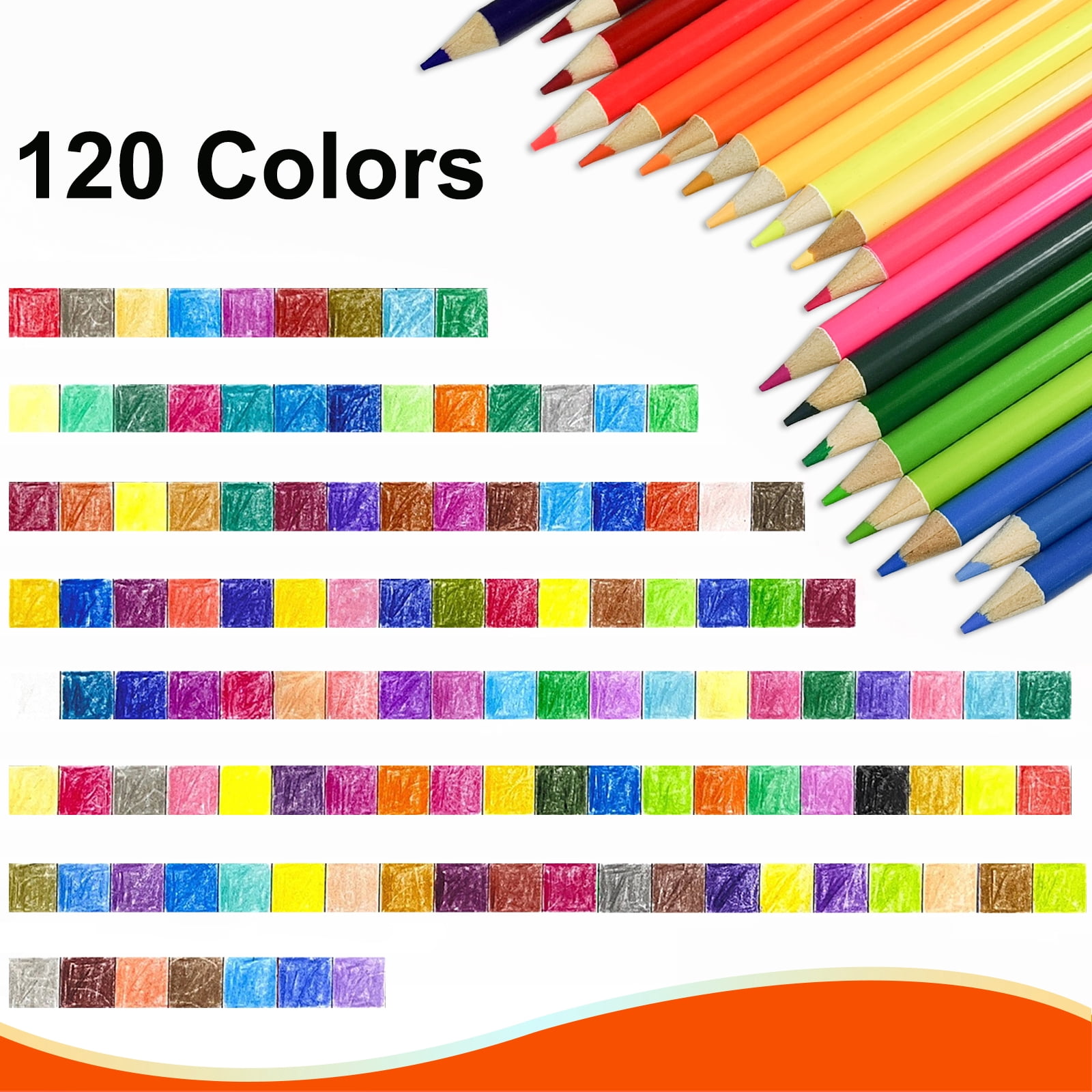 120 Colored Pencils Set, Professional Art Supplies for Adults Coloring Books with Sketchbook,Oil-Based for Drawing, Sketching, Blending, Shading