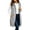*Gray, variant on VBVC Women's Long Zip Up Hooded Vest , Drawstring Sleeveless Hoodie For Women, Ladies' Casual Fall Winter Layering Vest with Pockets, Gray , S-3XL