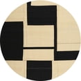 thumbnail image 1 of Ahgly Company Indoor Round Contemporary Mocha Brown Abstract Area Rugs, 6' Round, 1 of 6