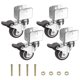 thumbnail image 1 of Ruedas giratorias Uxcell de 1.5" con soporte en U de 1", paquete de 4, reemplazo de ruedas giratorias silenciosas con freno, 1 of 6