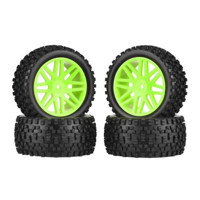 Labymos 4 PCS 85mm Wheel Rim and Rubber Tire for 1:10 Scale RC Car DIY