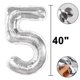 thumbnail image 4 of Globo digital Kelfuoya de 40 cm, plateado, número 50, para decoración de fiestas, 4 of 5