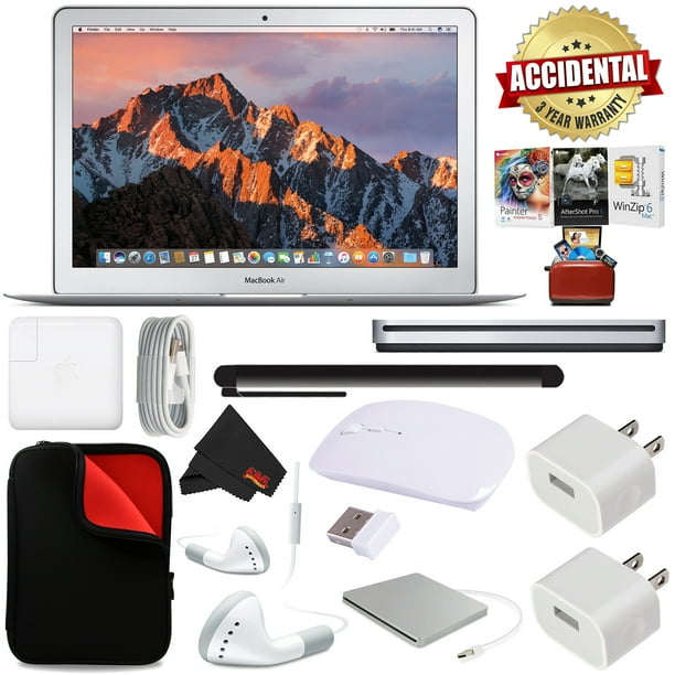 Apple 13 3 Macbook Air 128gb Ssd Mqd32ll A Microfiber Cloth 2 4 Ghz Slim Optical